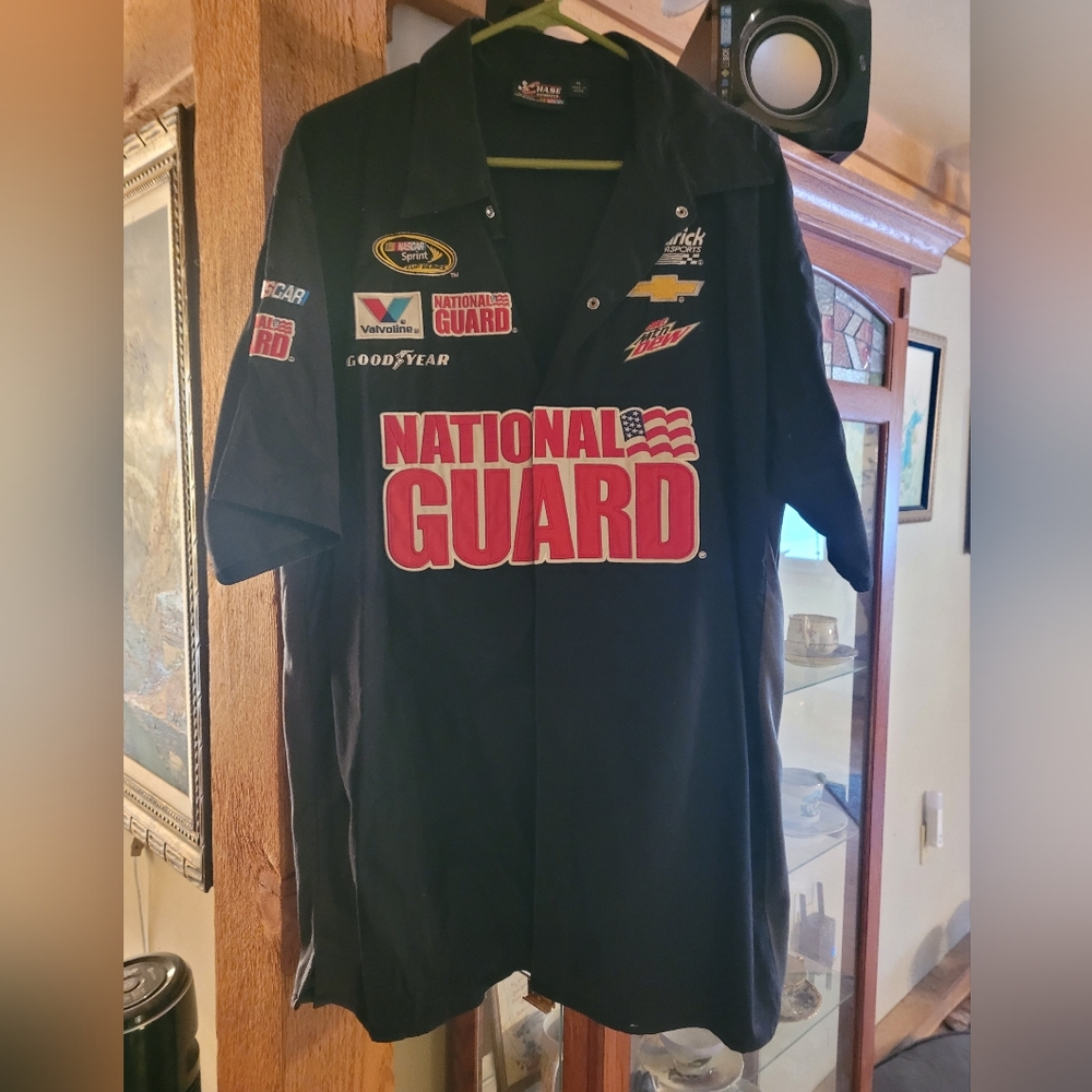 Chase Authentics Dale Jr Black Pit Crew Shirt Xl